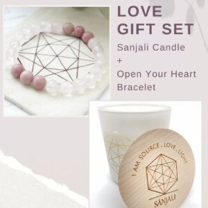 The Love Gift Set: Candle + Open Your Heart Bracelet